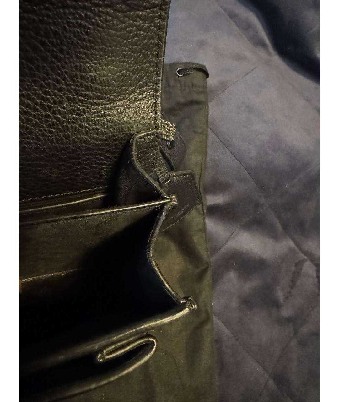 SAINT LAURENT Черная кожаная сумка через плечо, фото 6