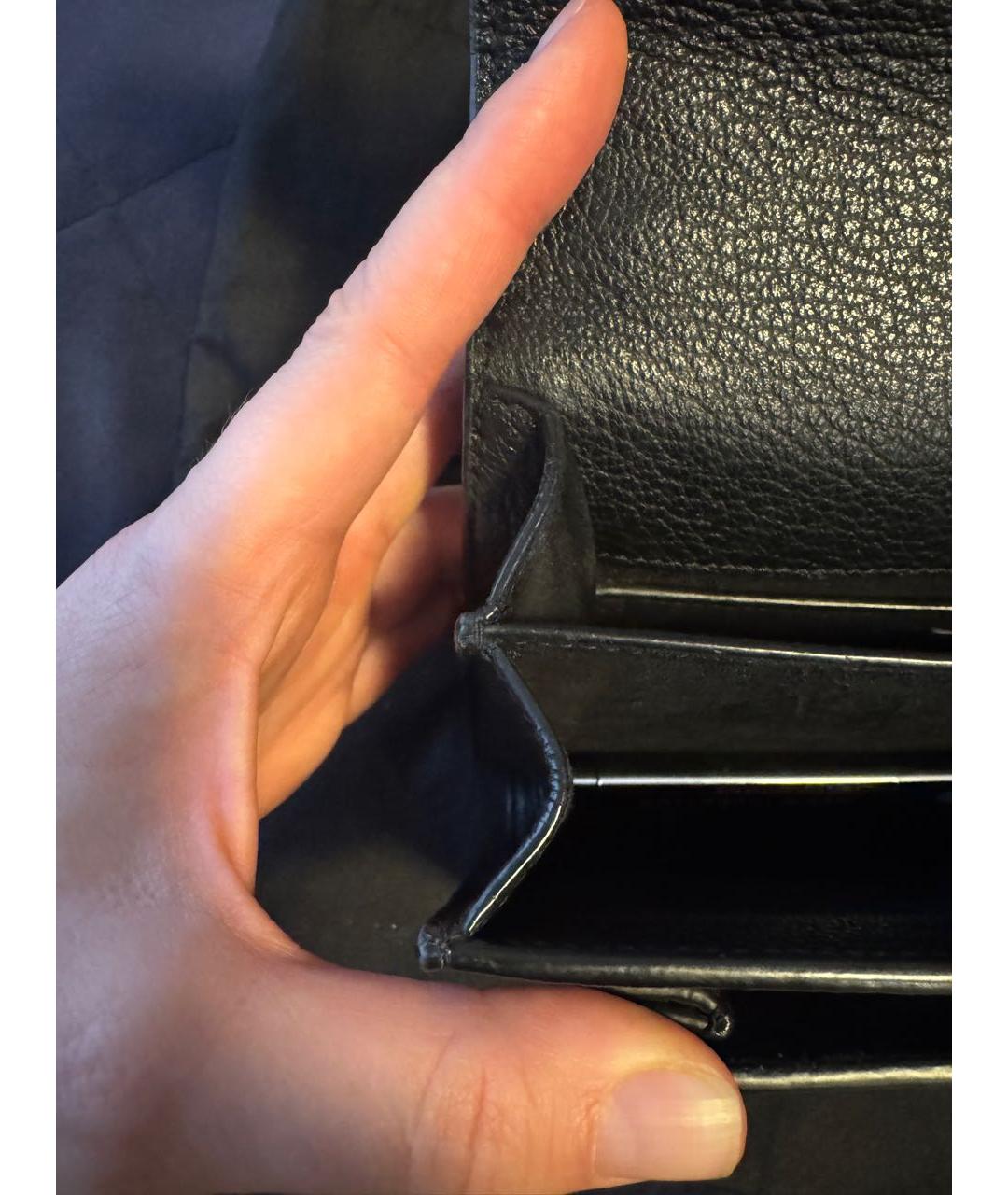 SAINT LAURENT Черная кожаная сумка через плечо, фото 7