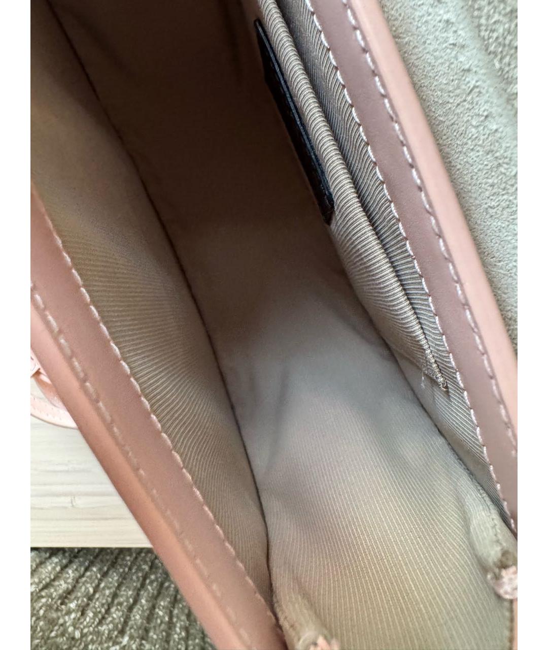 FURLA Коралловая кожаная сумка через плечо, фото 4