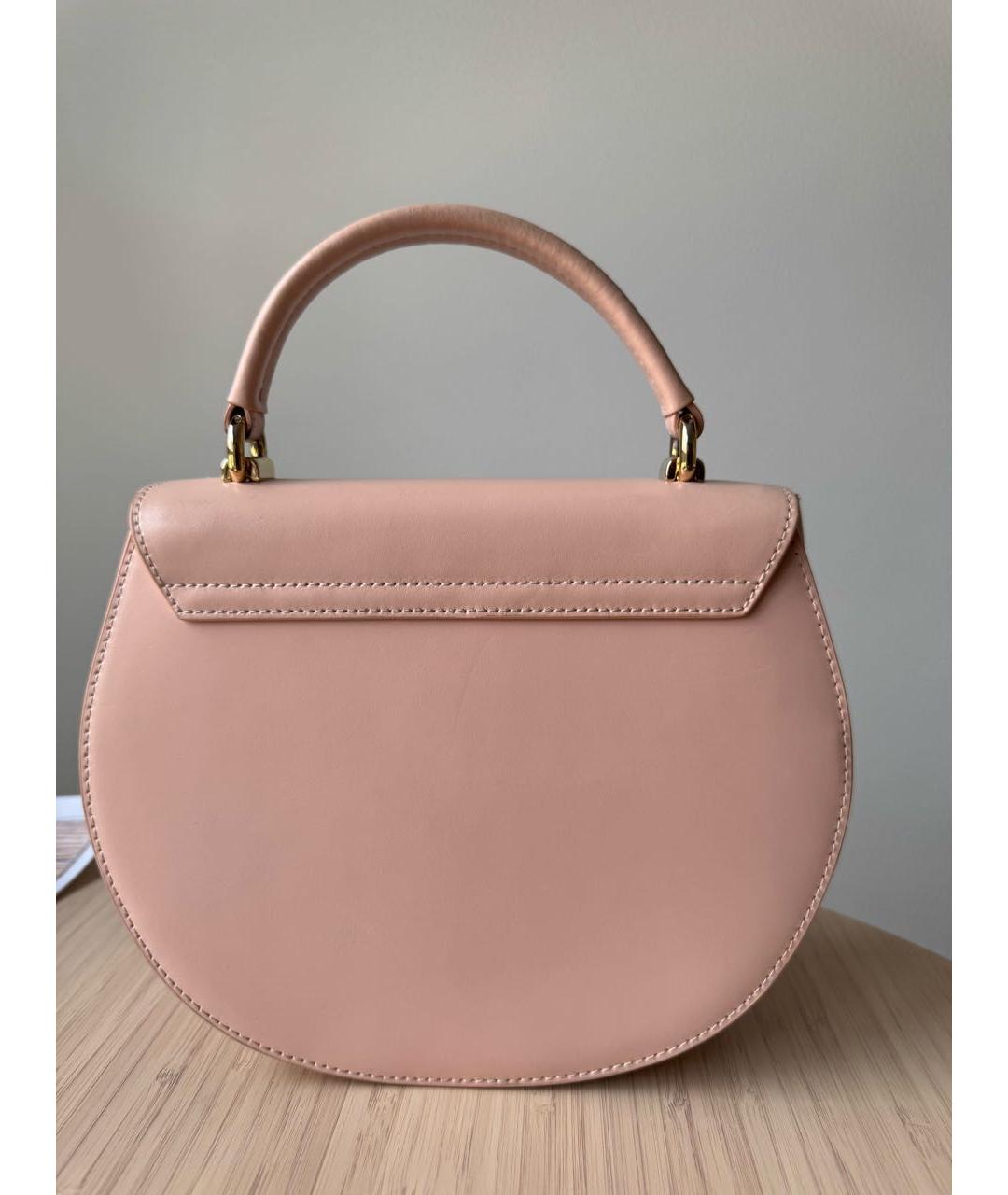 FURLA Коралловая кожаная сумка через плечо, фото 2