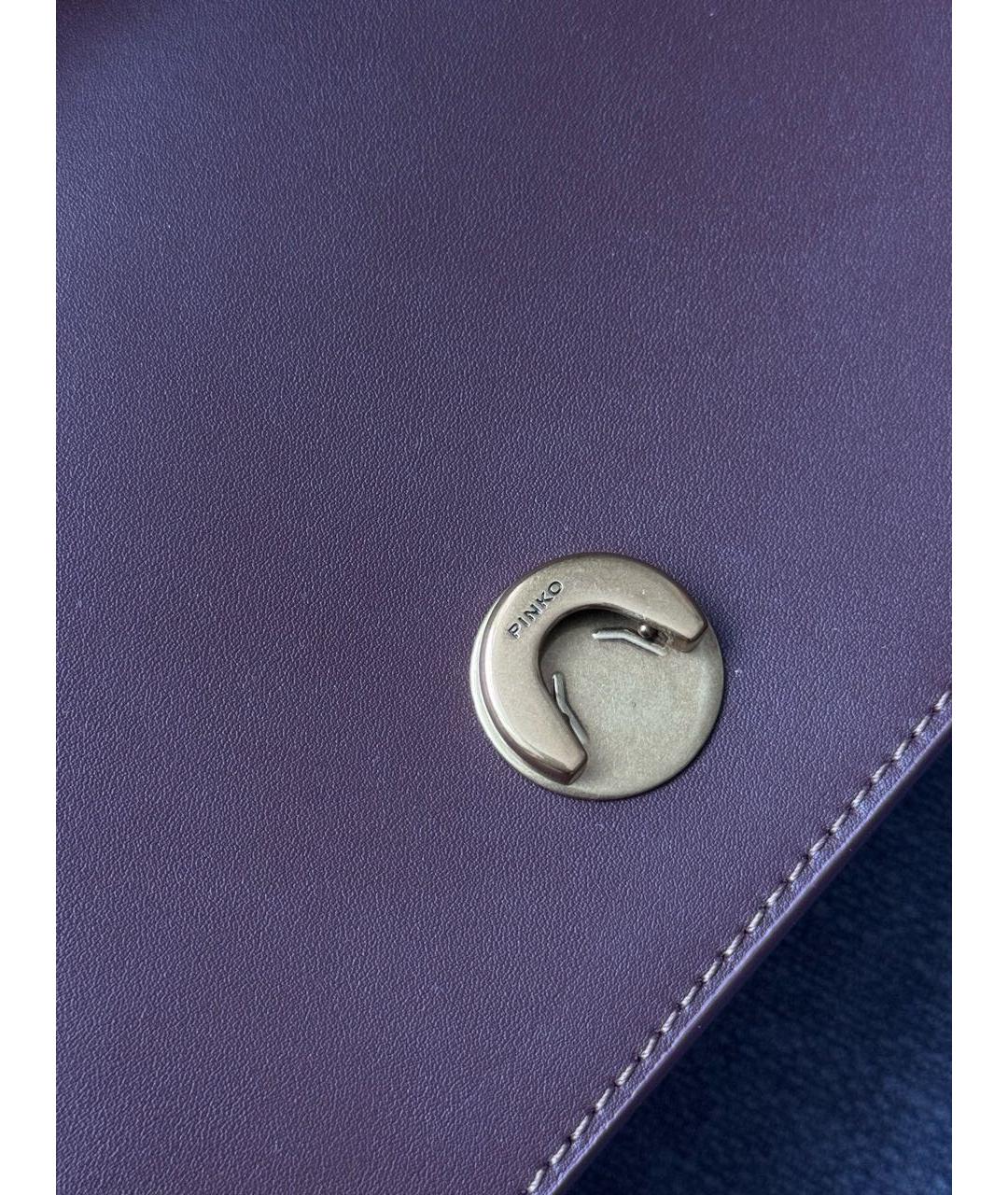 PINKO Бордовая кожаная сумка через плечо, фото 6