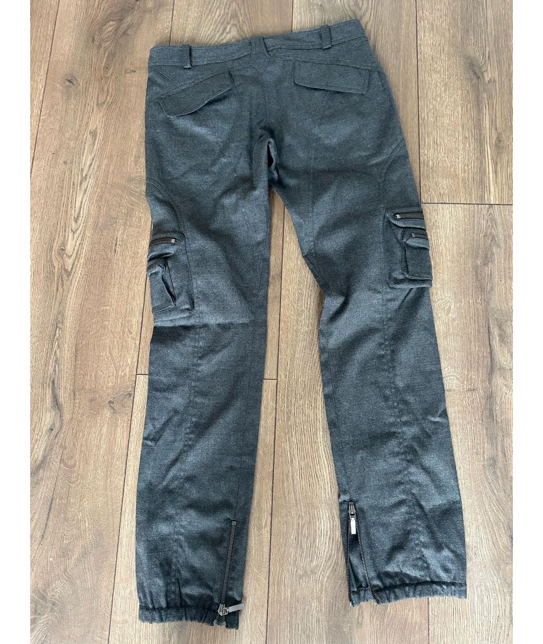 ERMANNO SCERVINO Серые шерстяные брюки узкие, фото 2