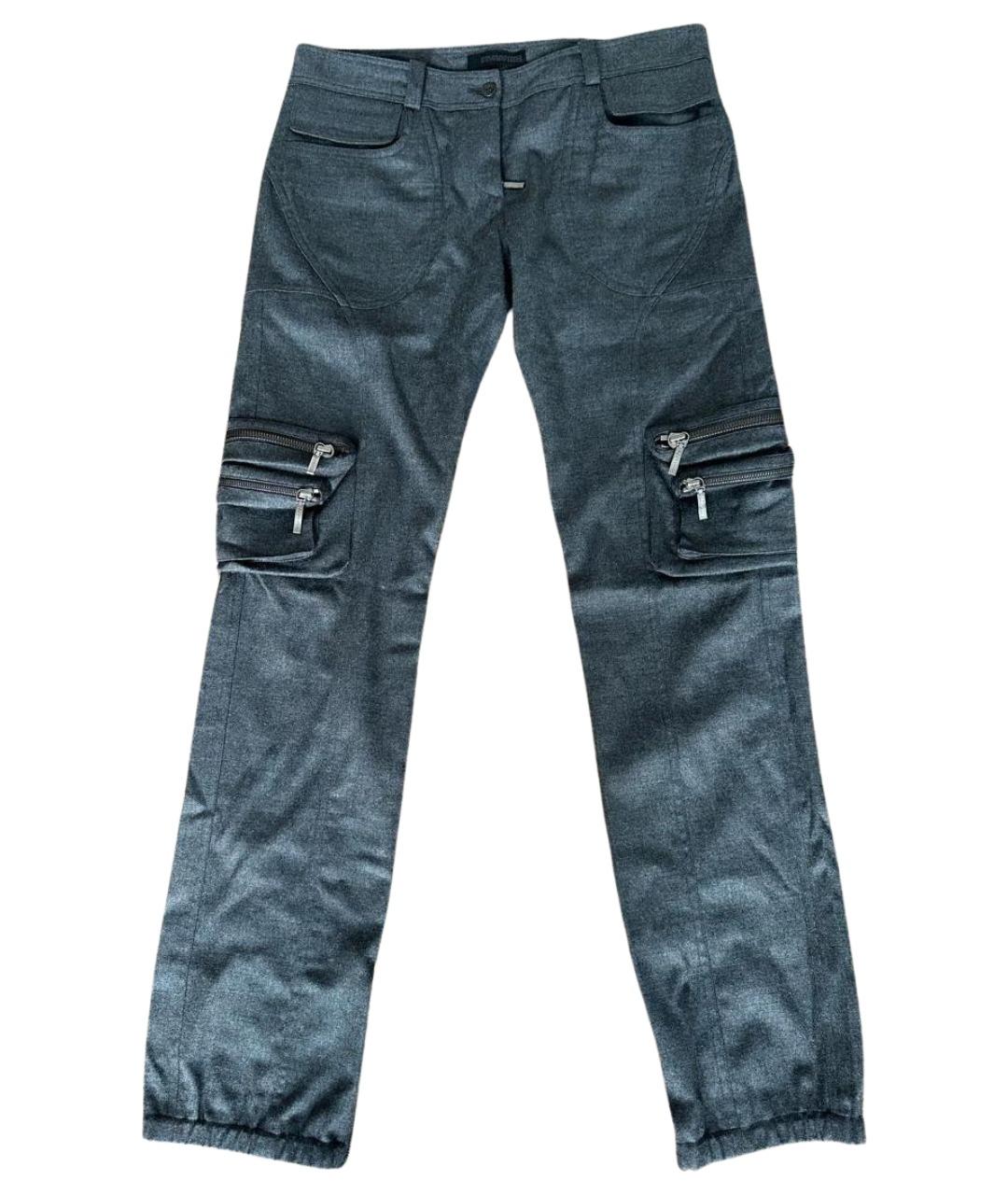 ERMANNO SCERVINO Серые шерстяные брюки узкие, фото 1