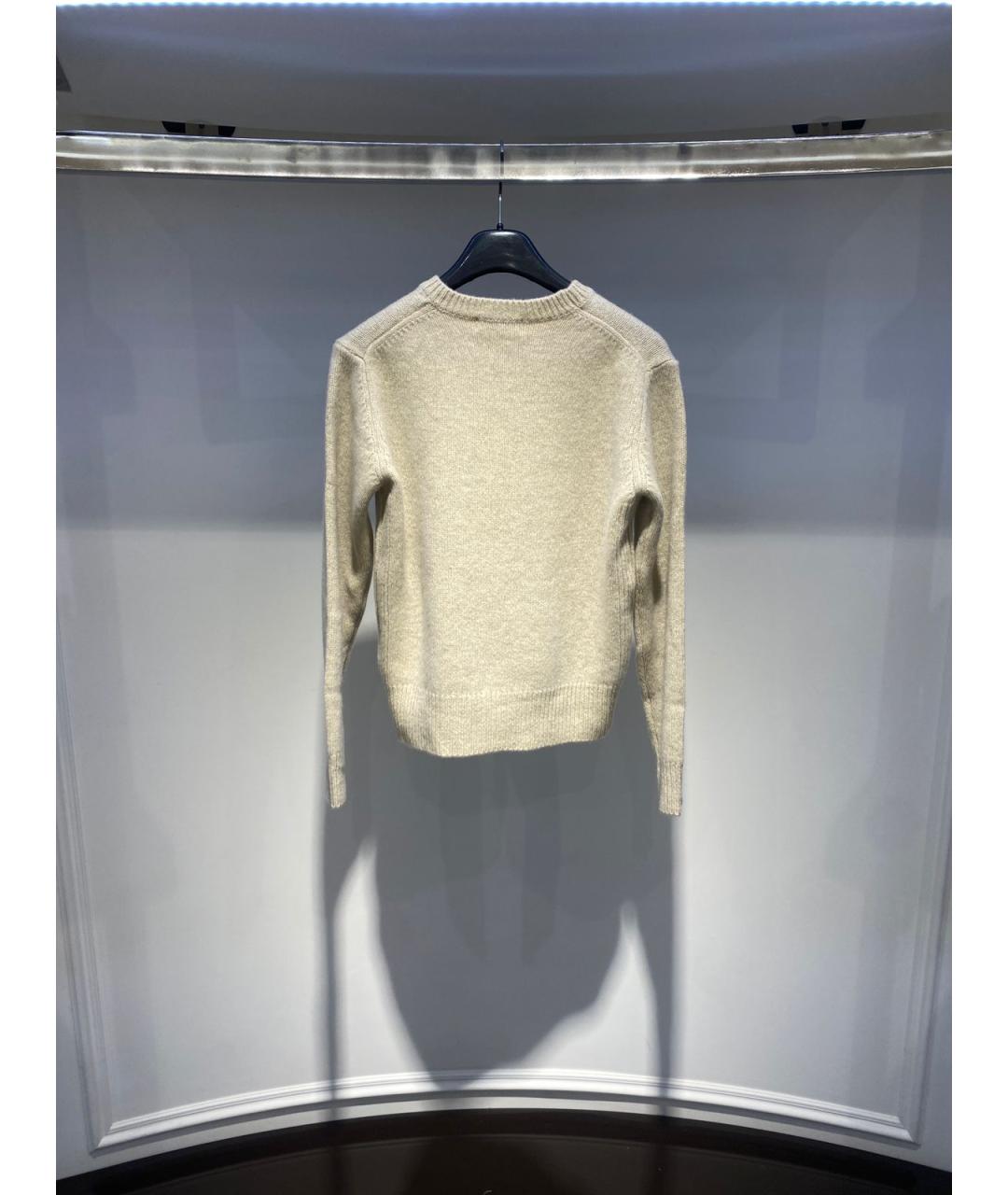 SPORTY AND RICH Бежевый шерстяной джемпер / свитер, фото 2