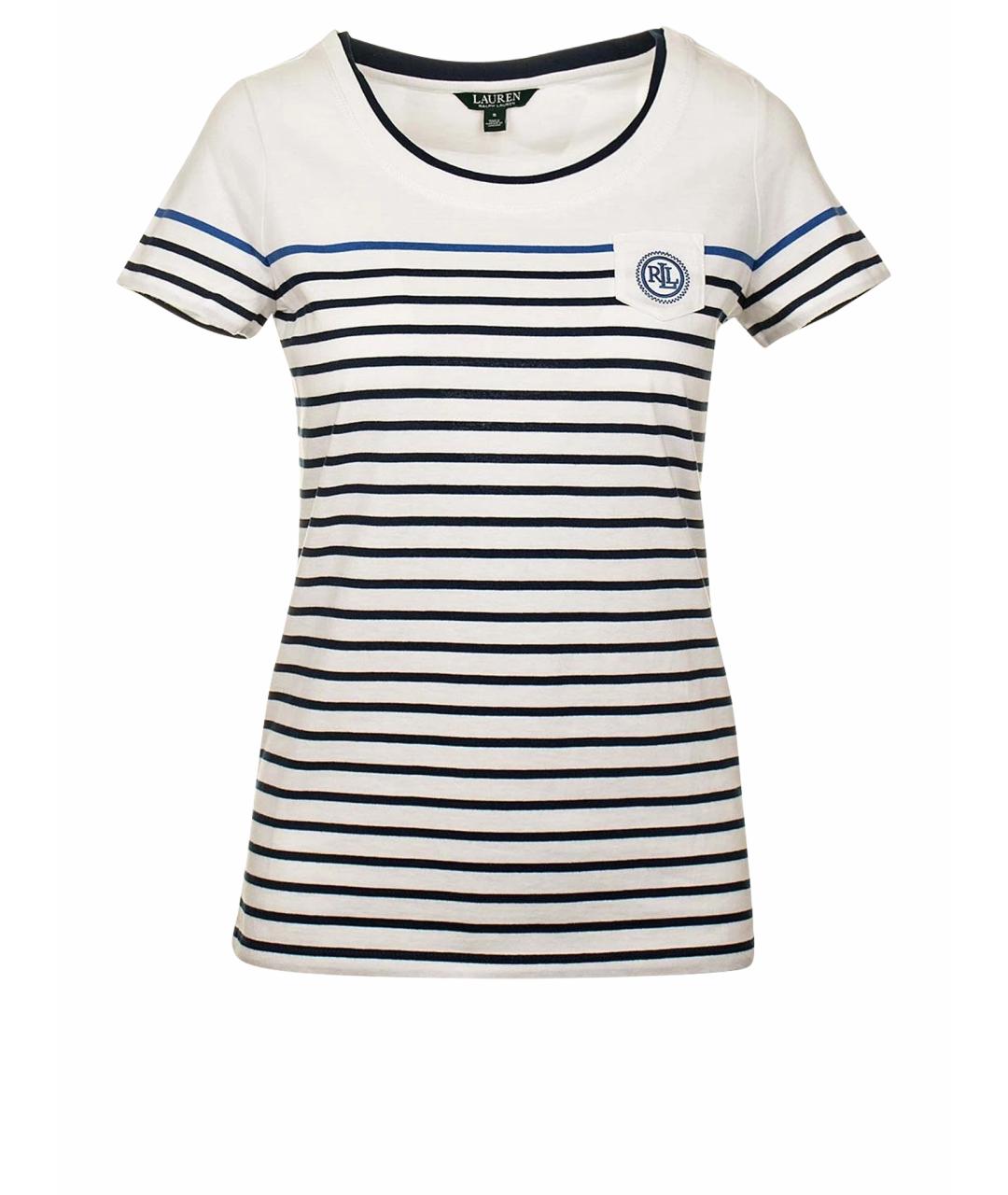 RALPH LAUREN Белая хлопковая футболка, фото 1