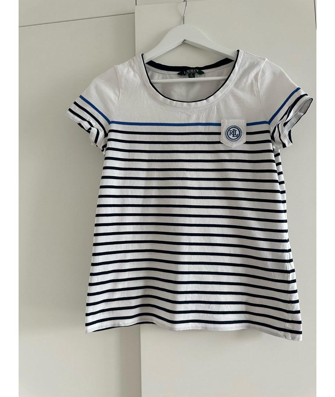 RALPH LAUREN Белая хлопковая футболка, фото 8