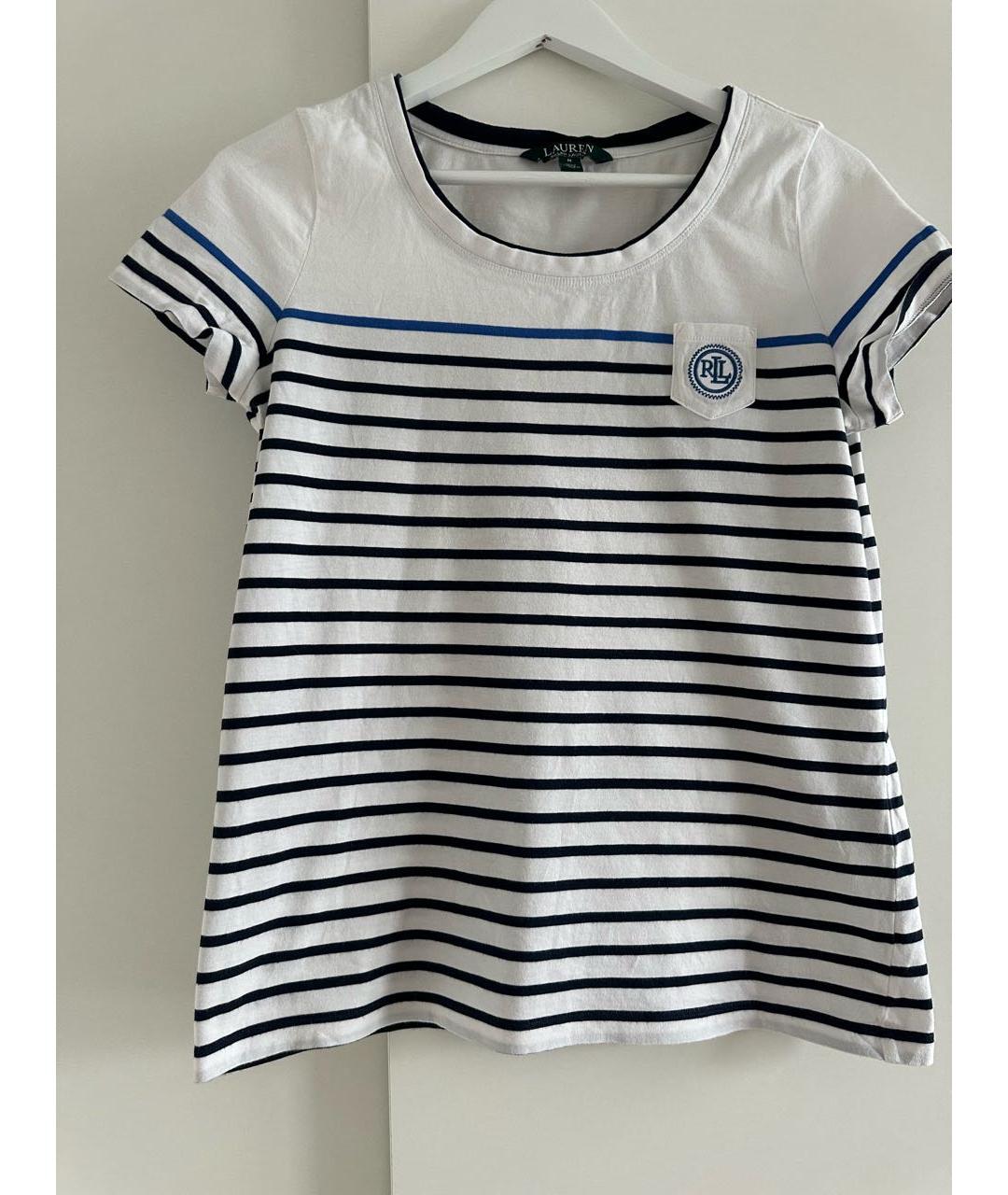 RALPH LAUREN Белая хлопковая футболка, фото 4