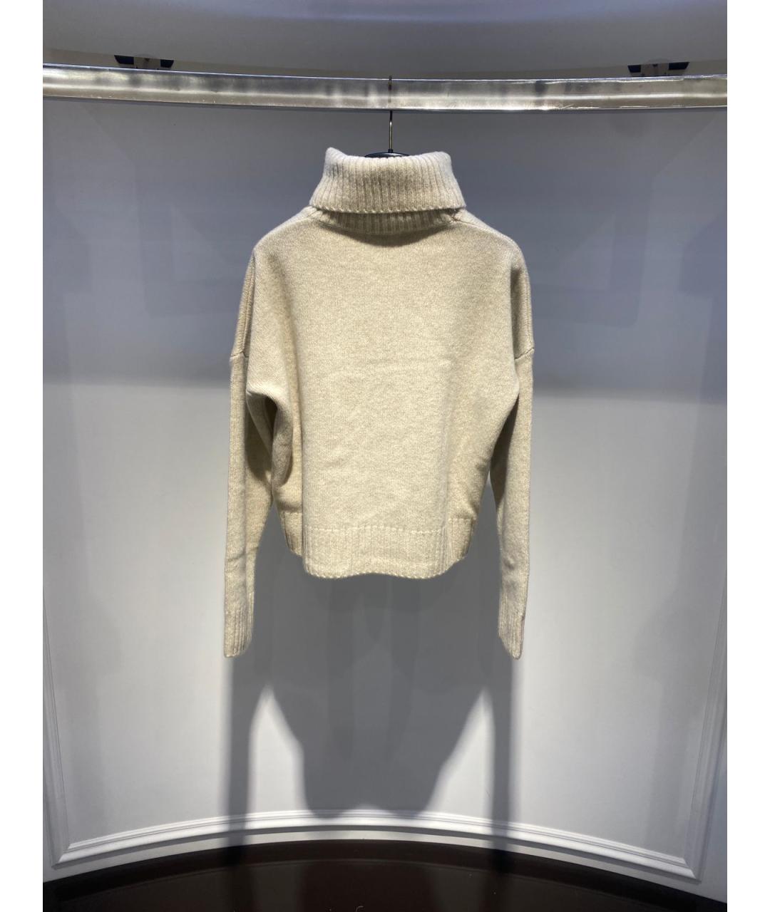 SPORTY AND RICH Бежевый шерстяной джемпер / свитер, фото 2