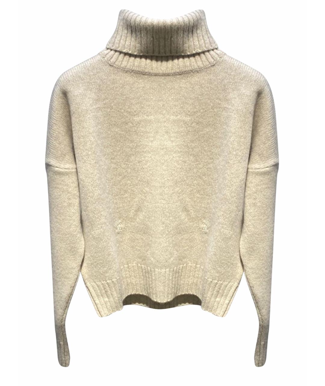 SPORTY AND RICH Бежевый шерстяной джемпер / свитер, фото 1