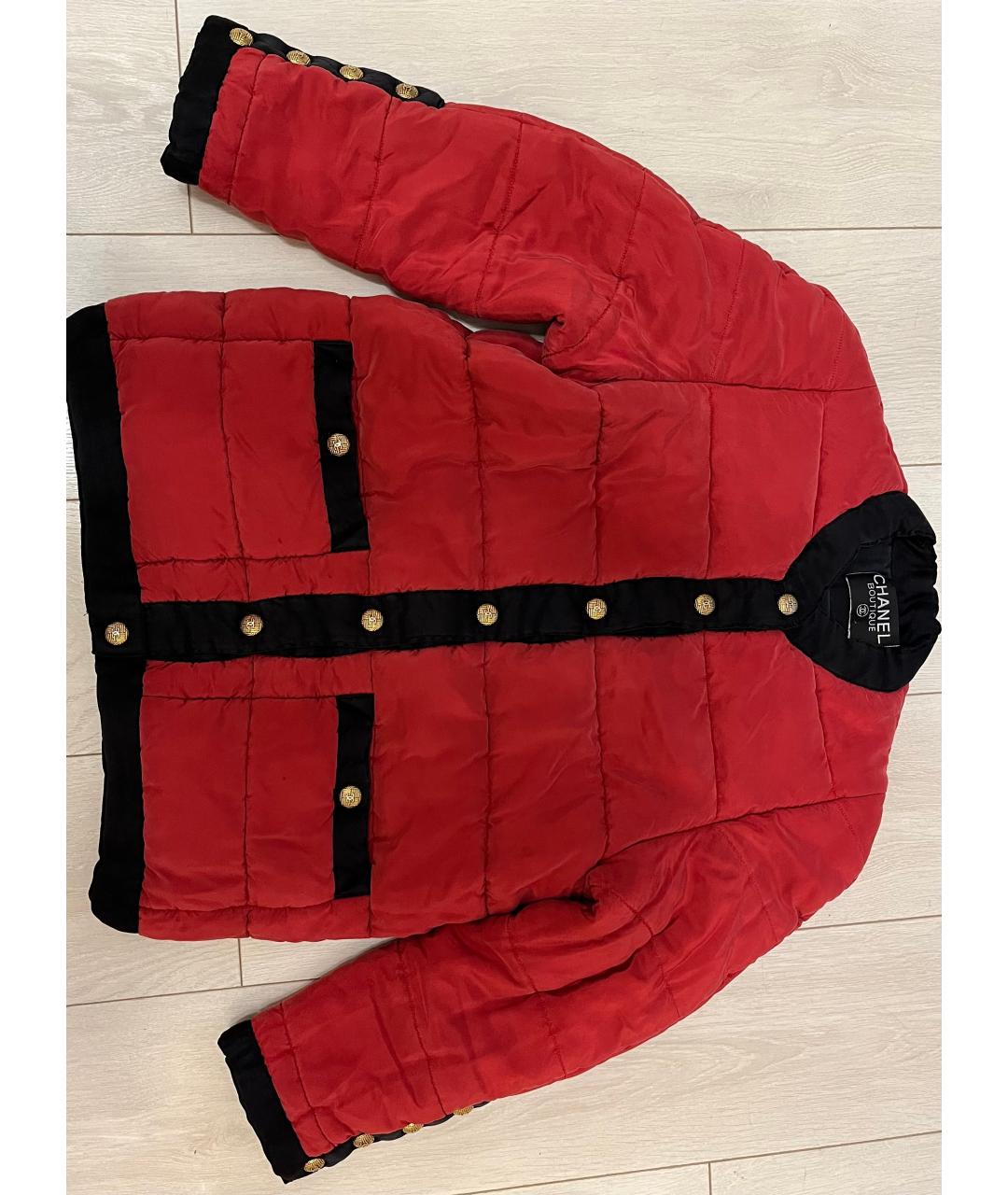 CHANEL Красная шелковая куртка, фото 3