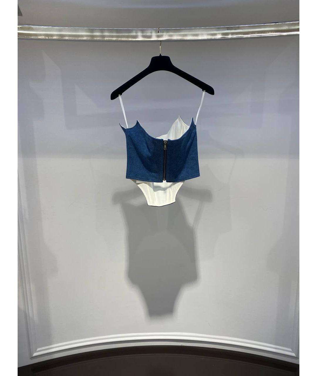 GIUSEPPE DI MORABITO Синий хлопковый корсет, фото 2