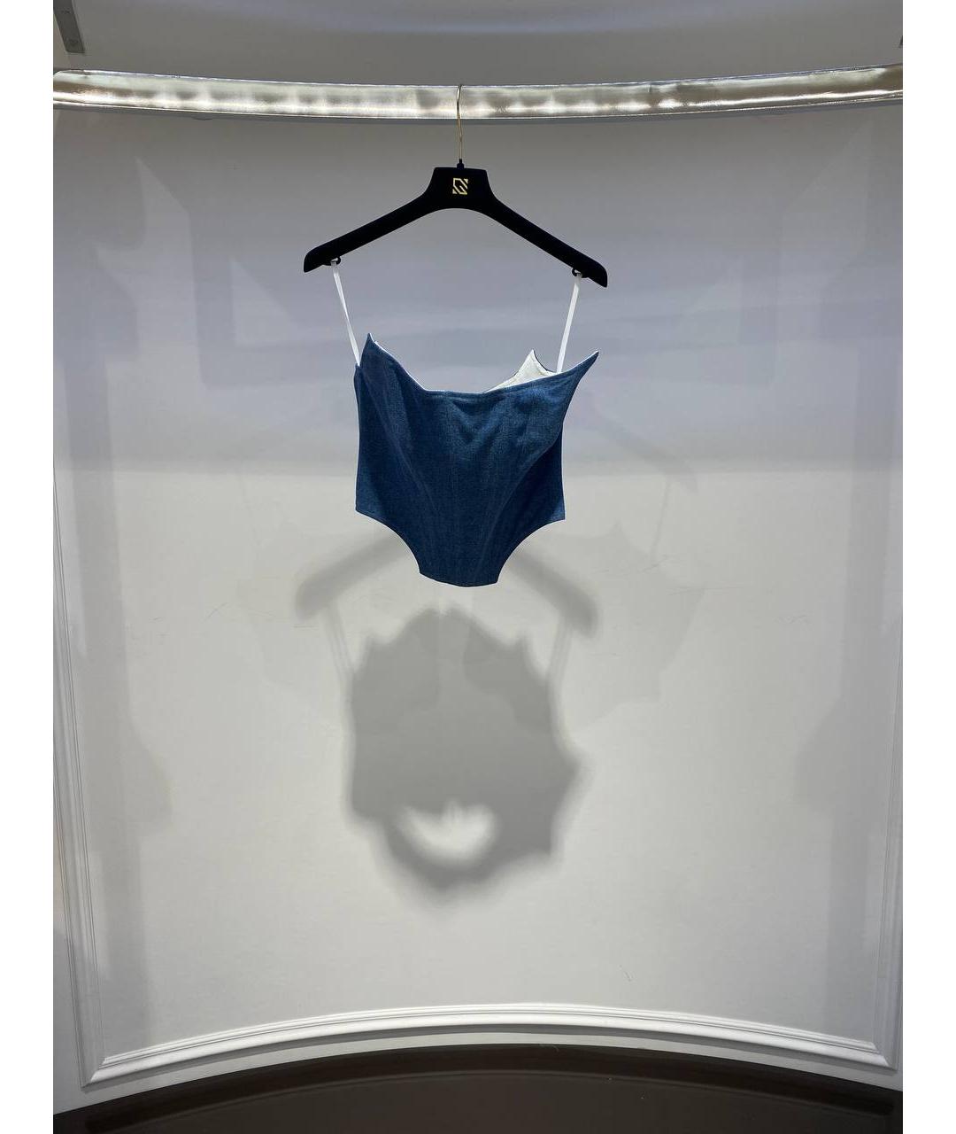 GIUSEPPE DI MORABITO Синий хлопковый корсет, фото 3