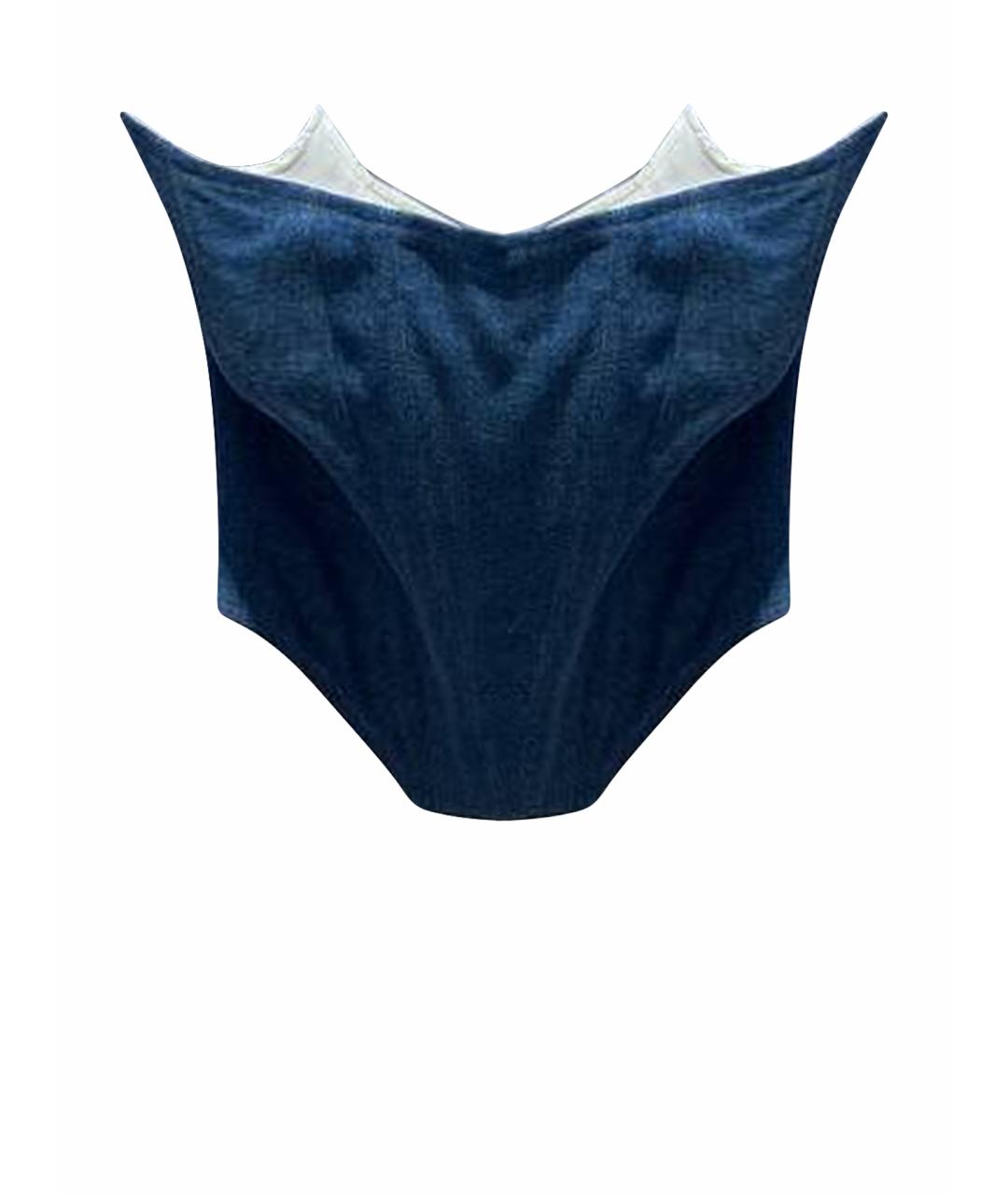 GIUSEPPE DI MORABITO Синий хлопковый корсет, фото 1