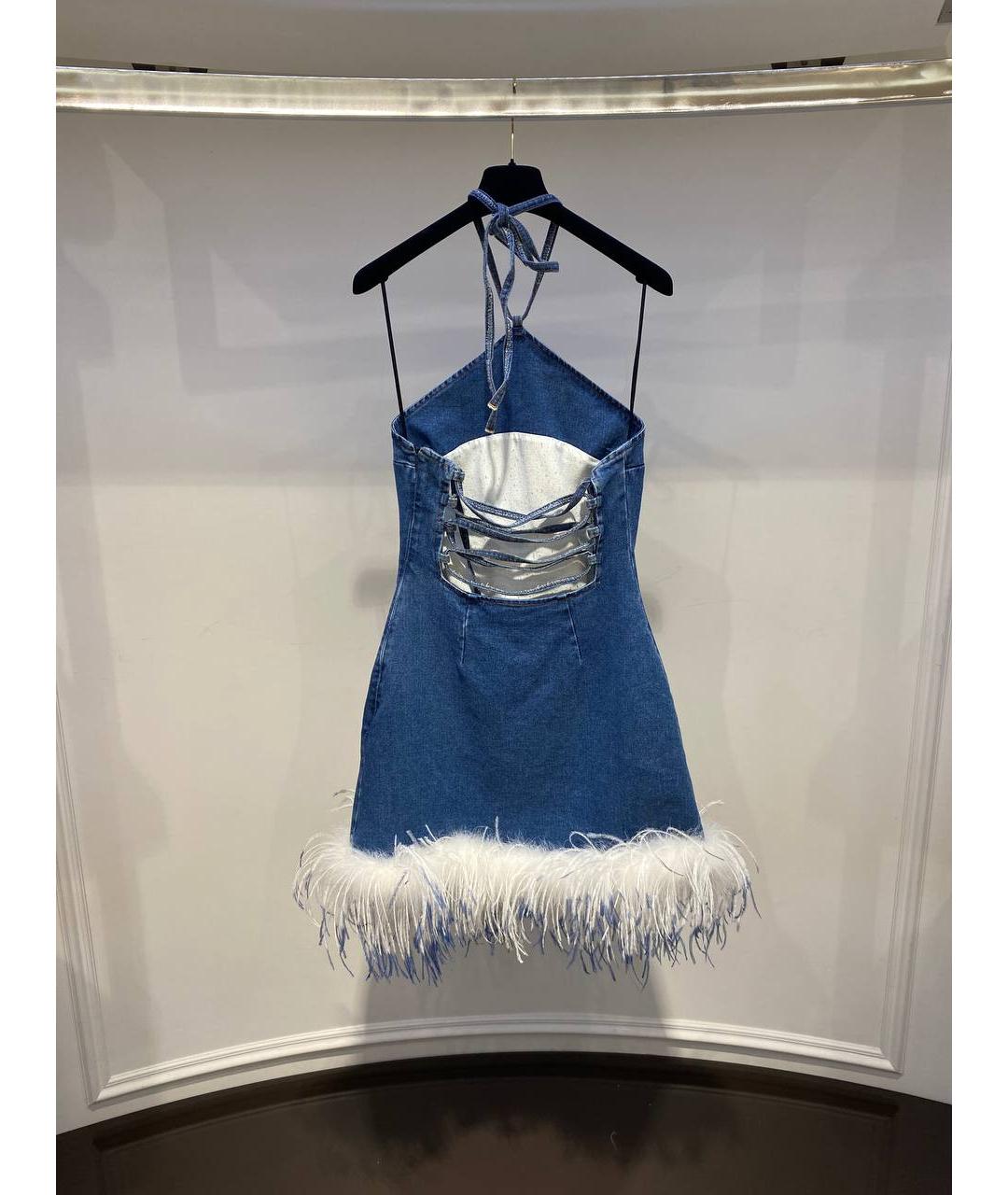 GIUSEPPE DI MORABITO Синее хлопковое повседневное платье, фото 2