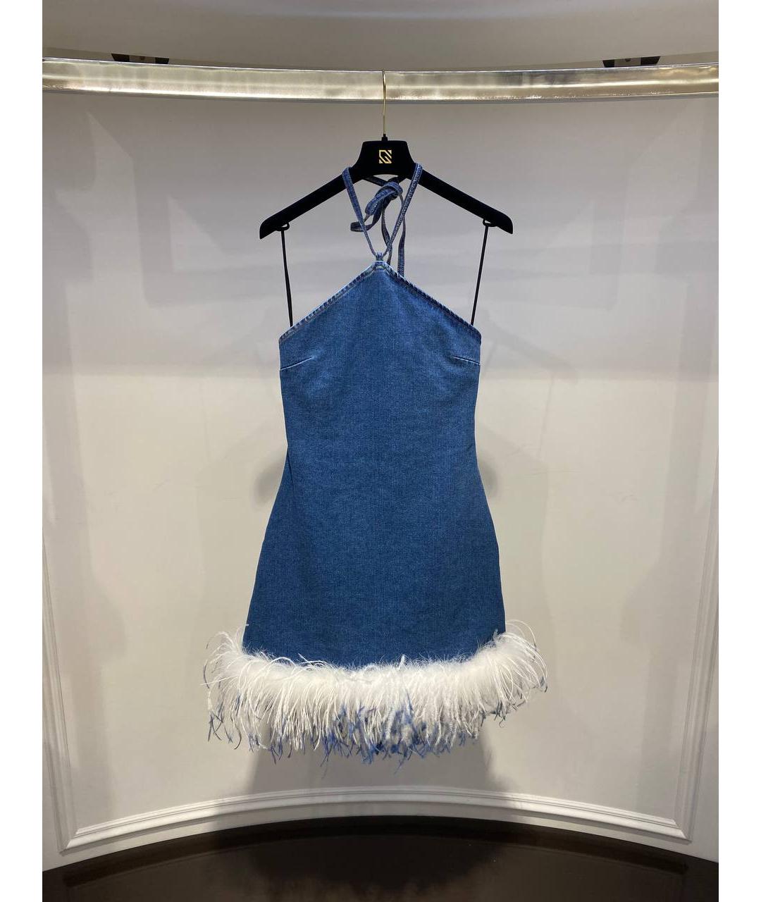 GIUSEPPE DI MORABITO Синее хлопковое повседневное платье, фото 3