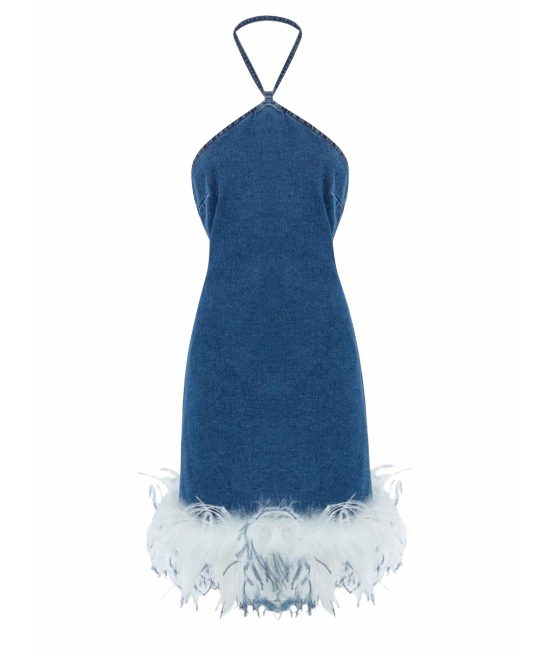 GIUSEPPE DI MORABITO Синее хлопковое повседневное платье, фото 1