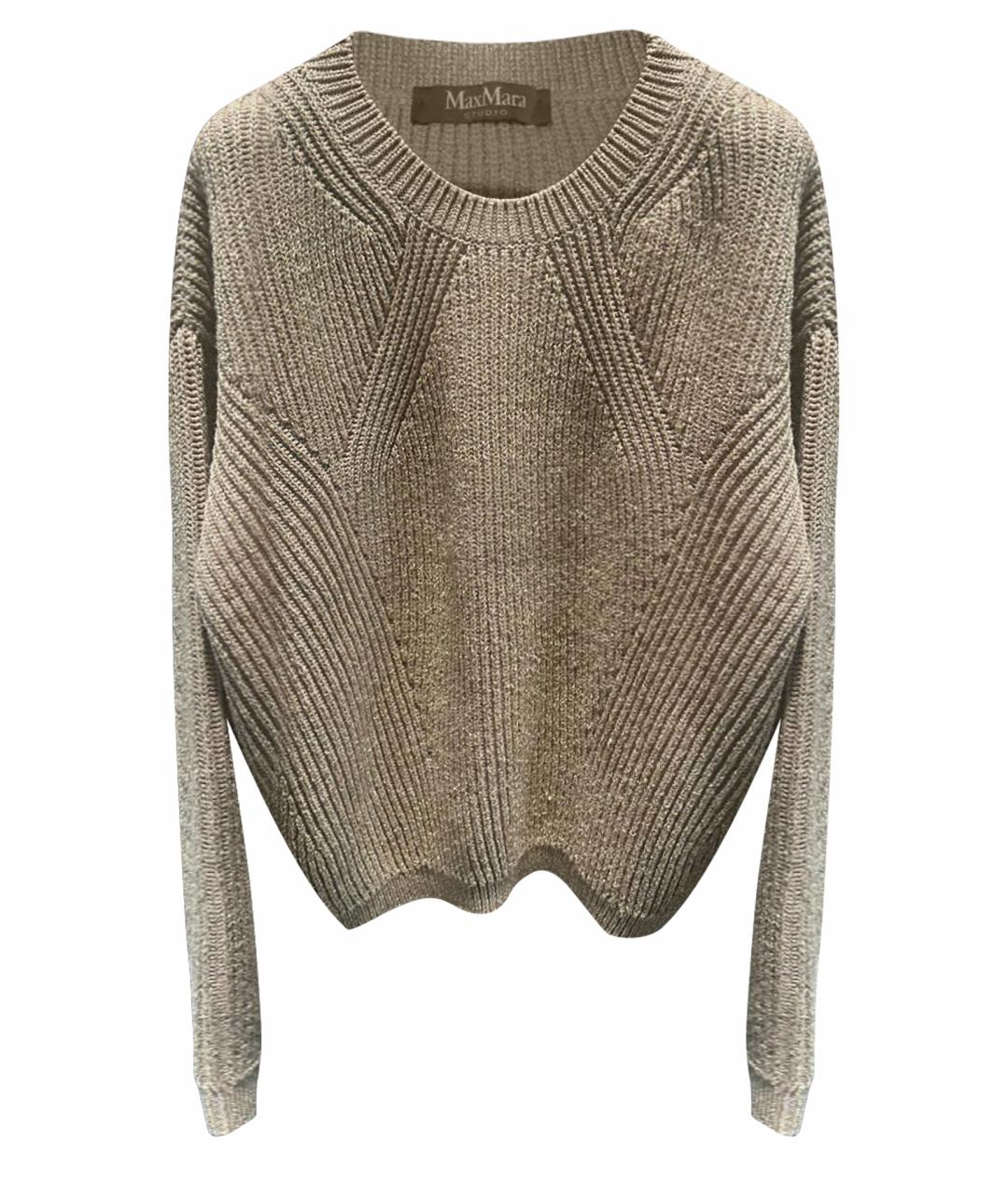 MAX MARA STUDIO Золотой полиамидовый джемпер / свитер, фото 1