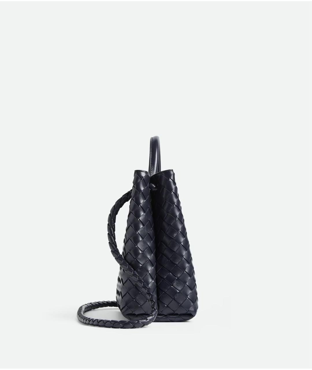 BOTTEGA VENETA Темно-синяя кожаная сумка через плечо, фото 4