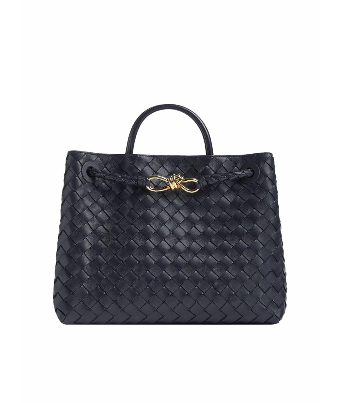 BOTTEGA VENETA Темно-синяя кожаная сумка через плечо, фото 1