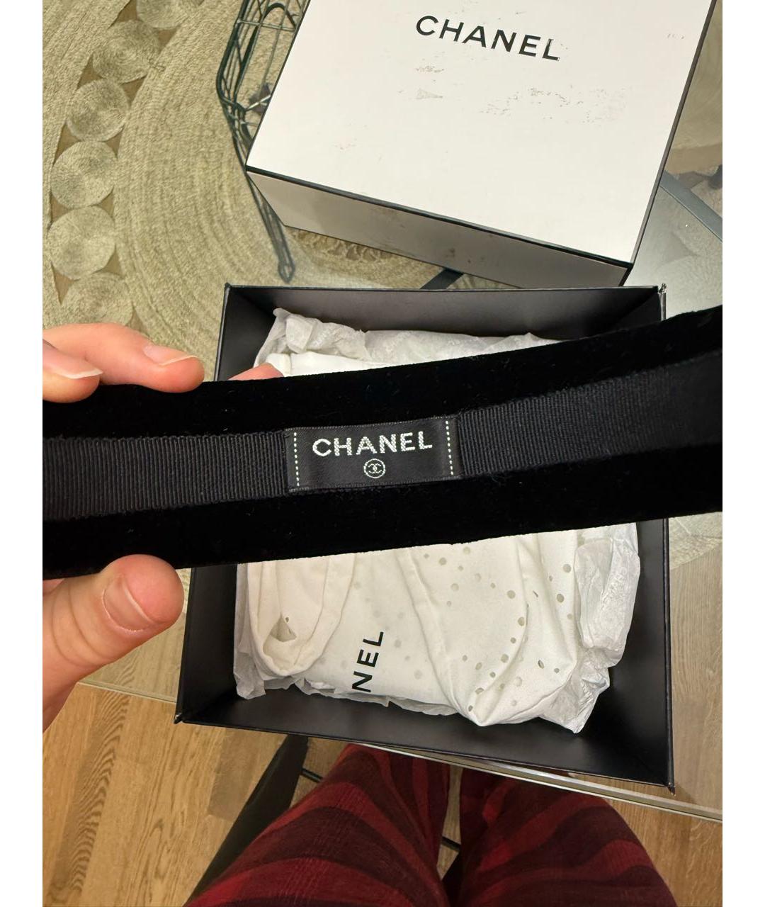 CHANEL Черный ободок, фото 4