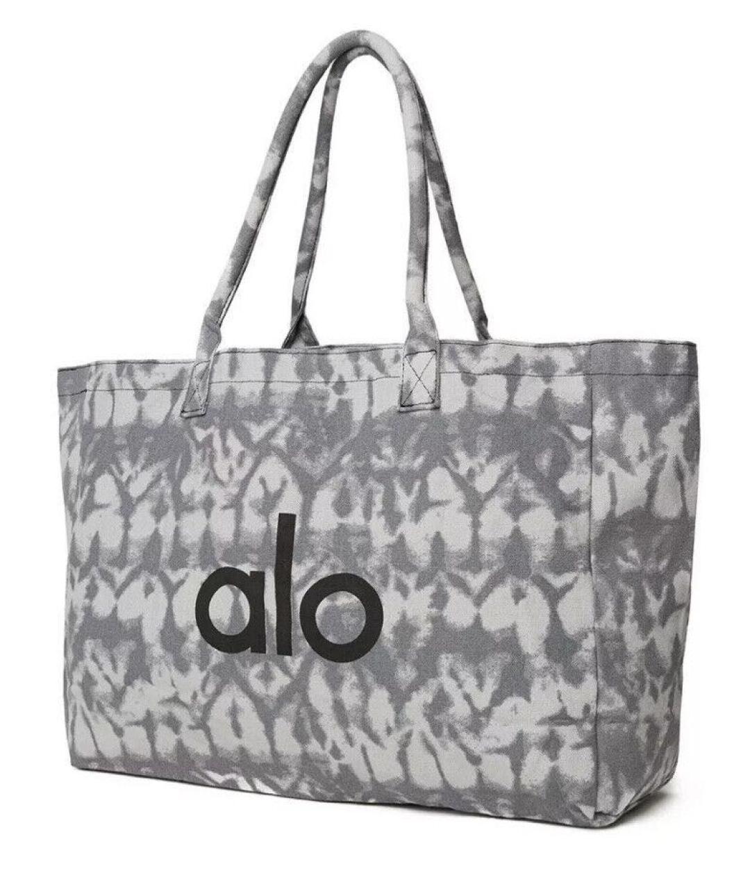 ALO YOGA Серая тканевая сумка тоут, фото 3