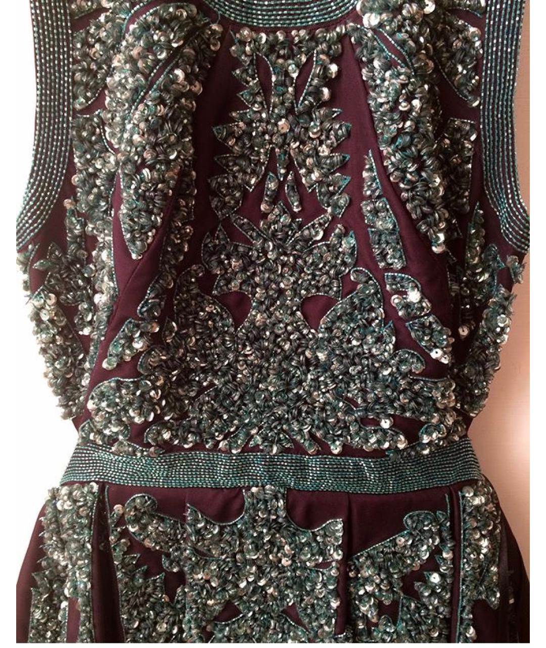 ROBERTO CAVALLI Зеленые шелковое коктейльное платье, фото 7