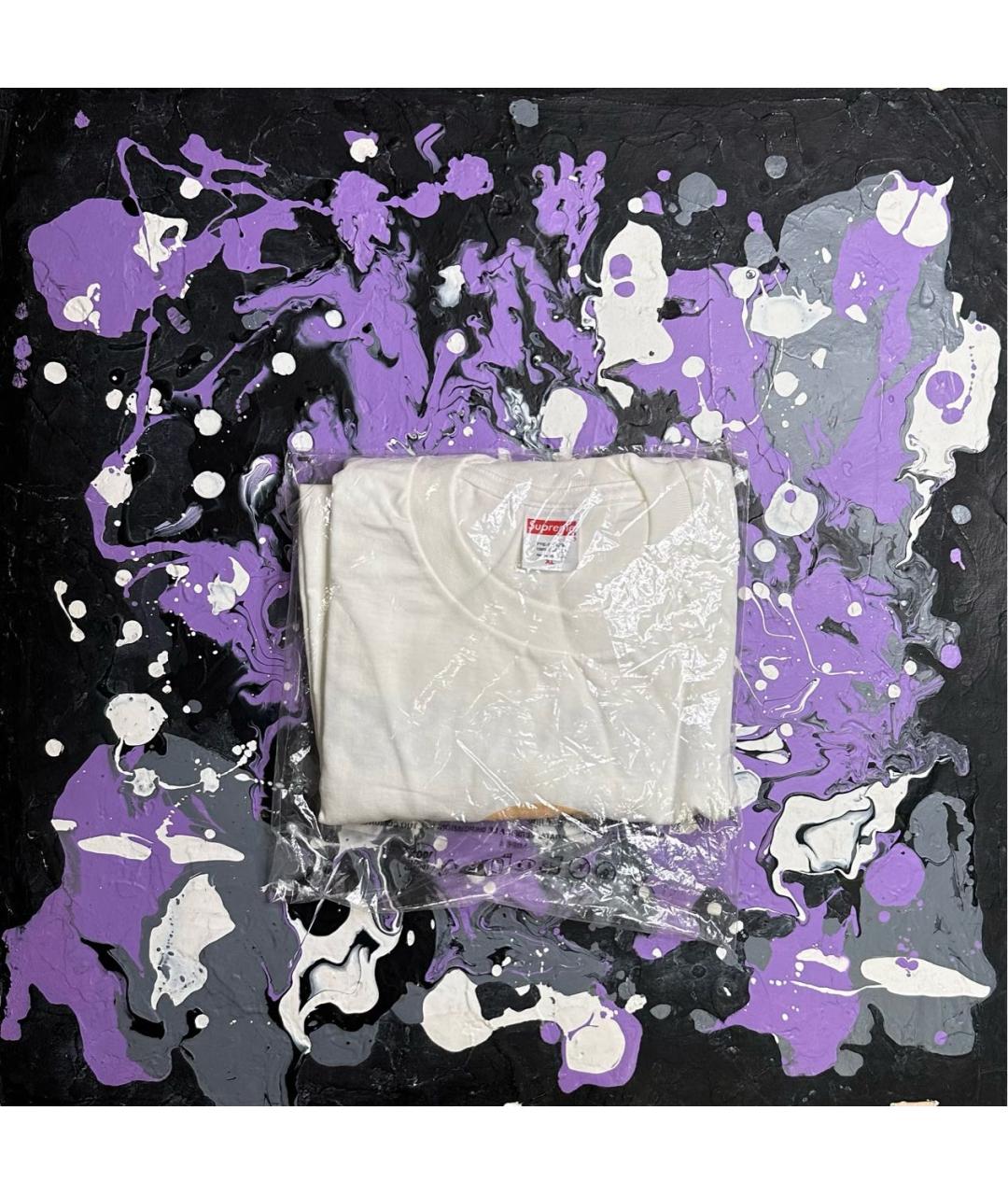 SUPREME Белая хлопковая футболка, фото 2