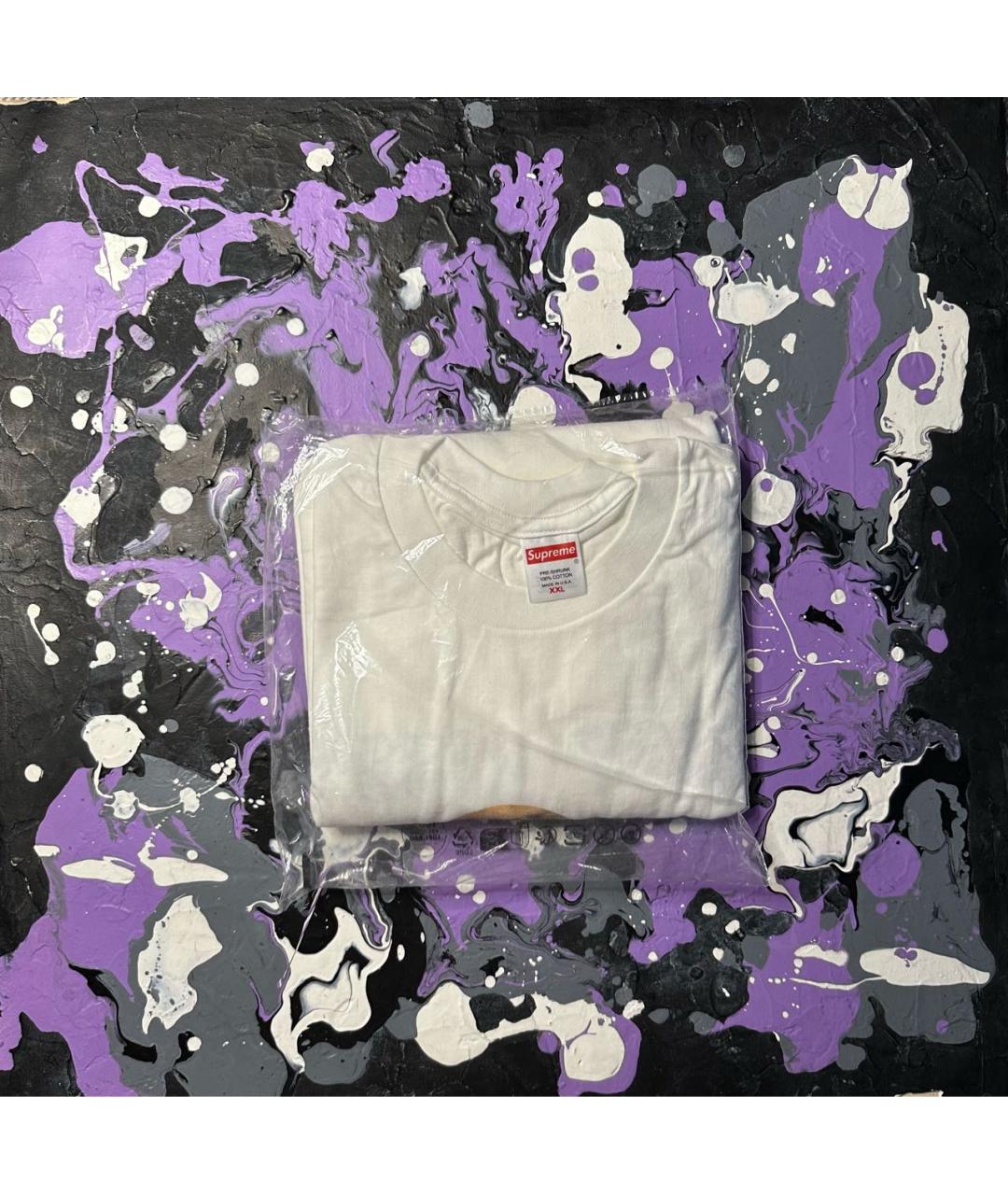 SUPREME Белая хлопковая футболка, фото 8