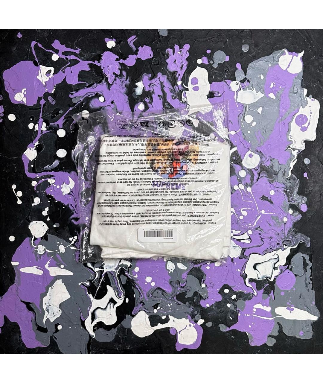 SUPREME Белая хлопковая футболка, фото 3