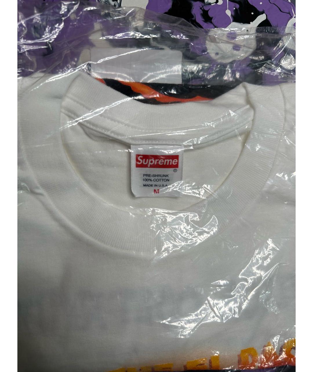 SUPREME Белая хлопковая футболка, фото 6