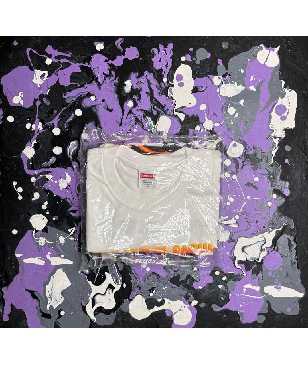 SUPREME Белая хлопковая футболка, фото 3