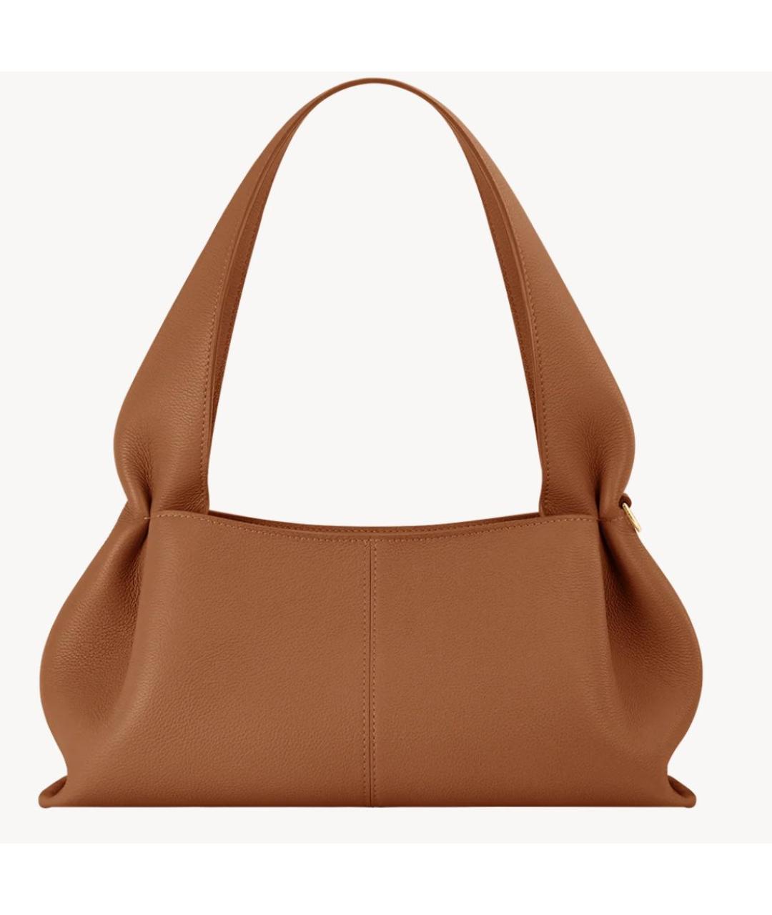 POLENE Коричневая кожаная сумка тоут, фото 5