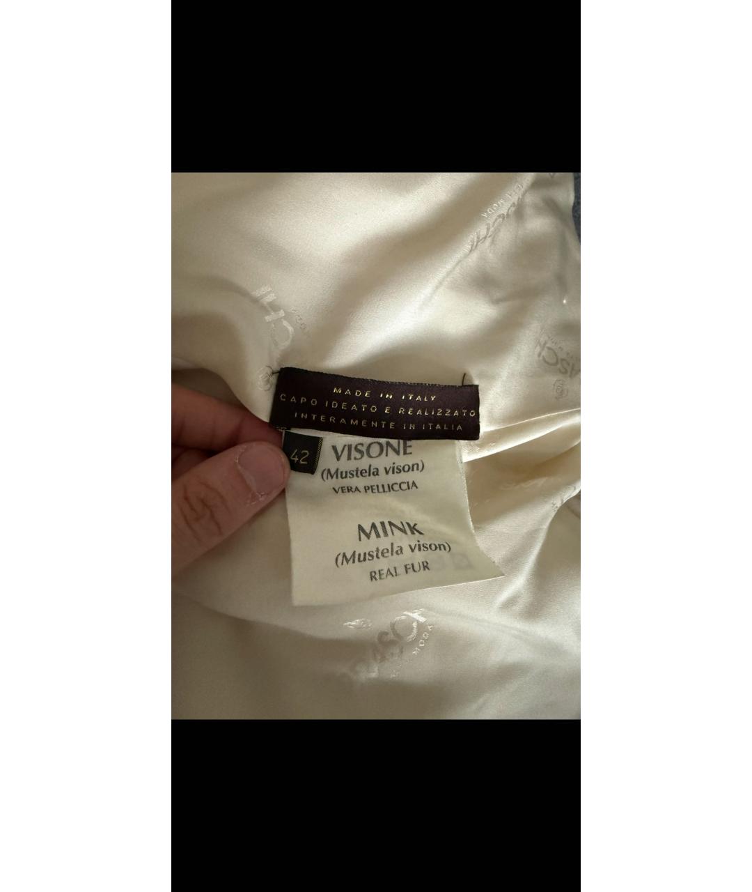 BRASCHI Бежевая меховая шуба, фото 3