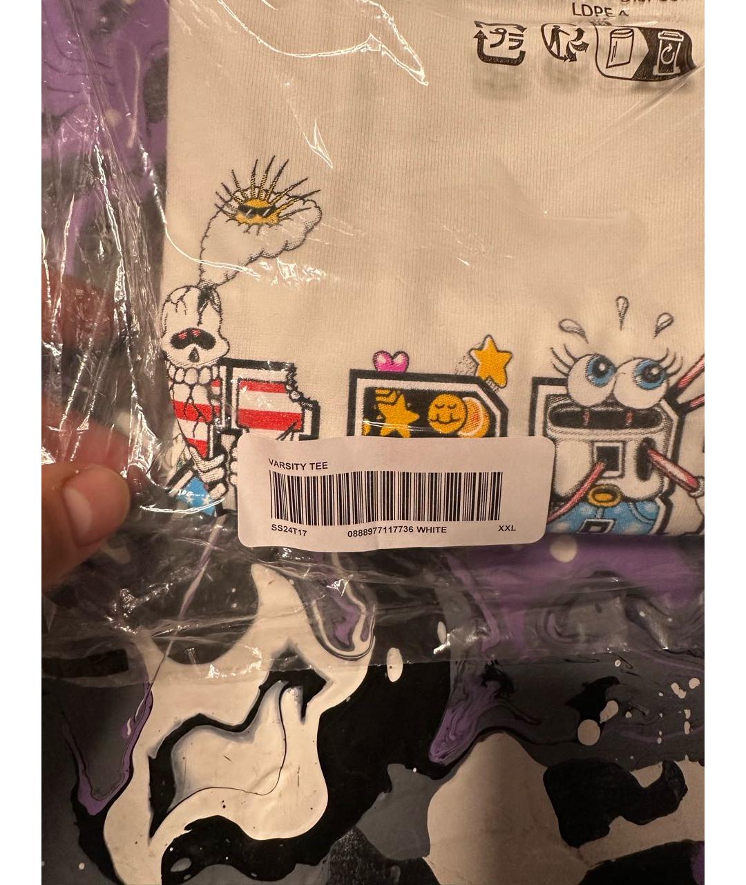 SUPREME Белая хлопковая футболка, фото 5