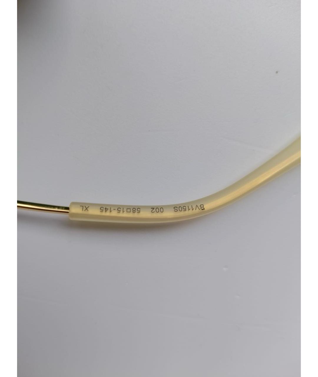 BOTTEGA VENETA Золотые пластиковые солнцезащитные очки, фото 8