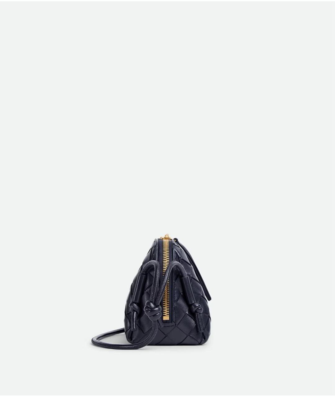 BOTTEGA VENETA Темно-синяя кожаная сумка через плечо, фото 3