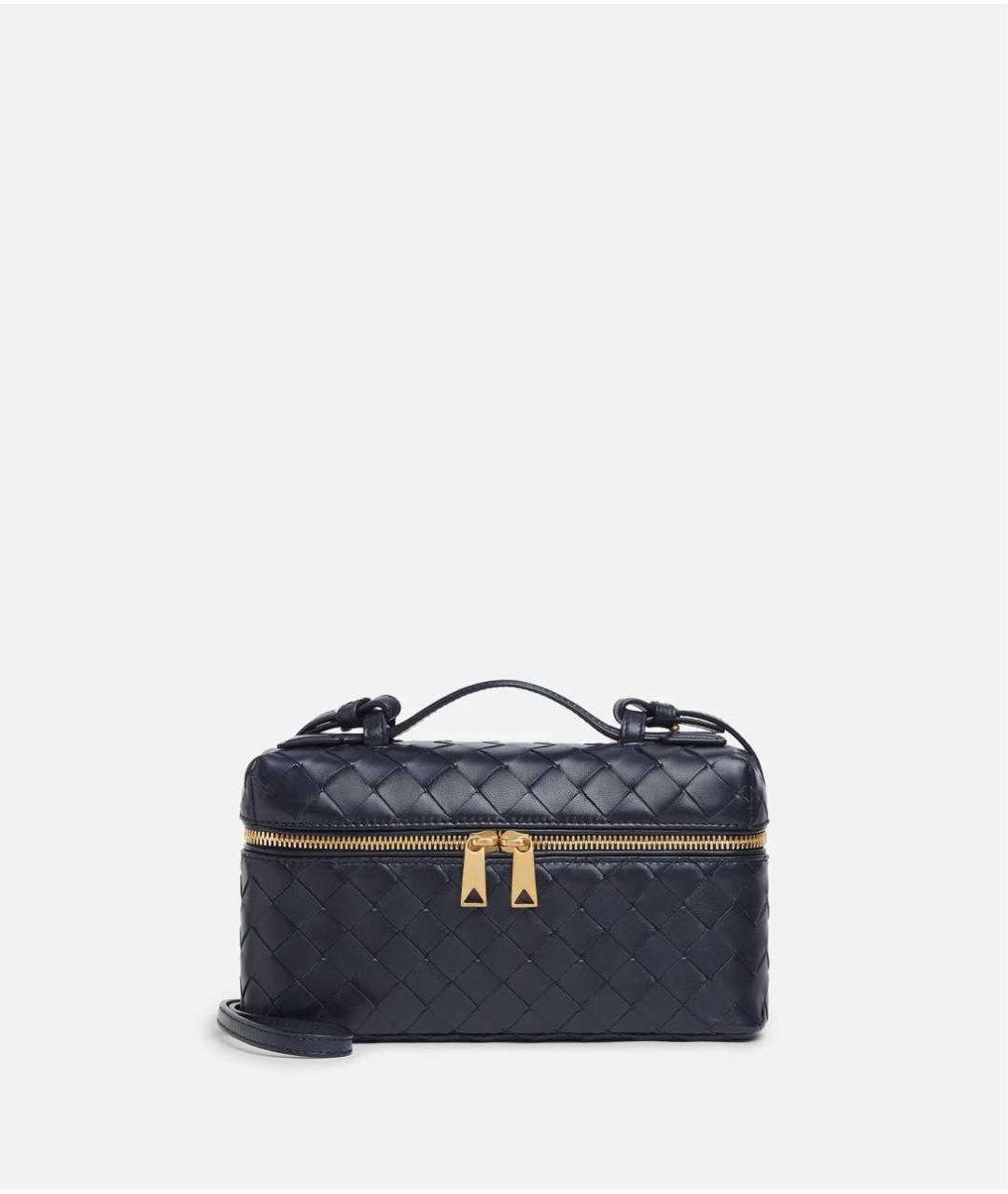 BOTTEGA VENETA Темно-синяя кожаная сумка через плечо, фото 6