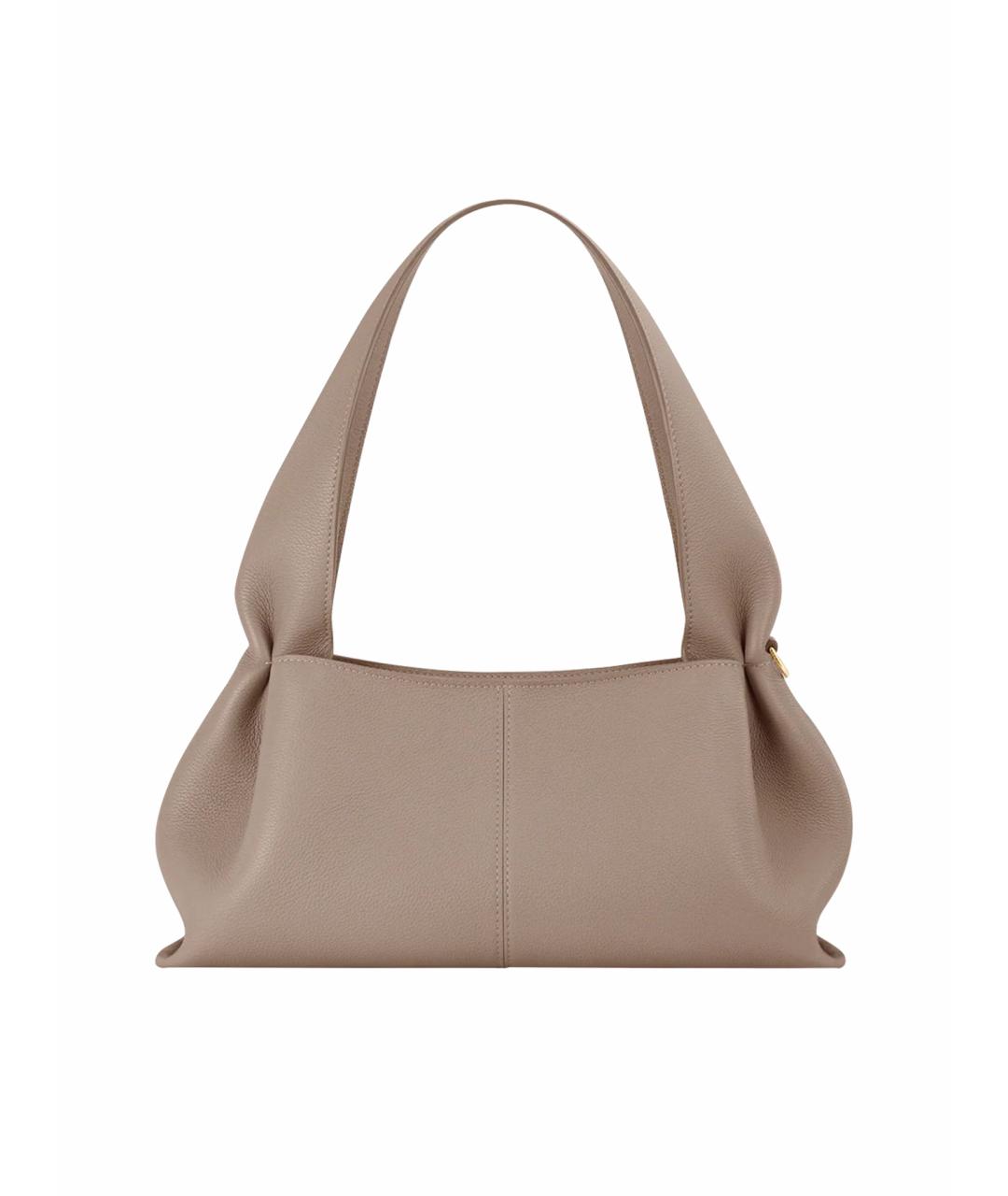 POLENE Бежевая кожаная сумка тоут, фото 1