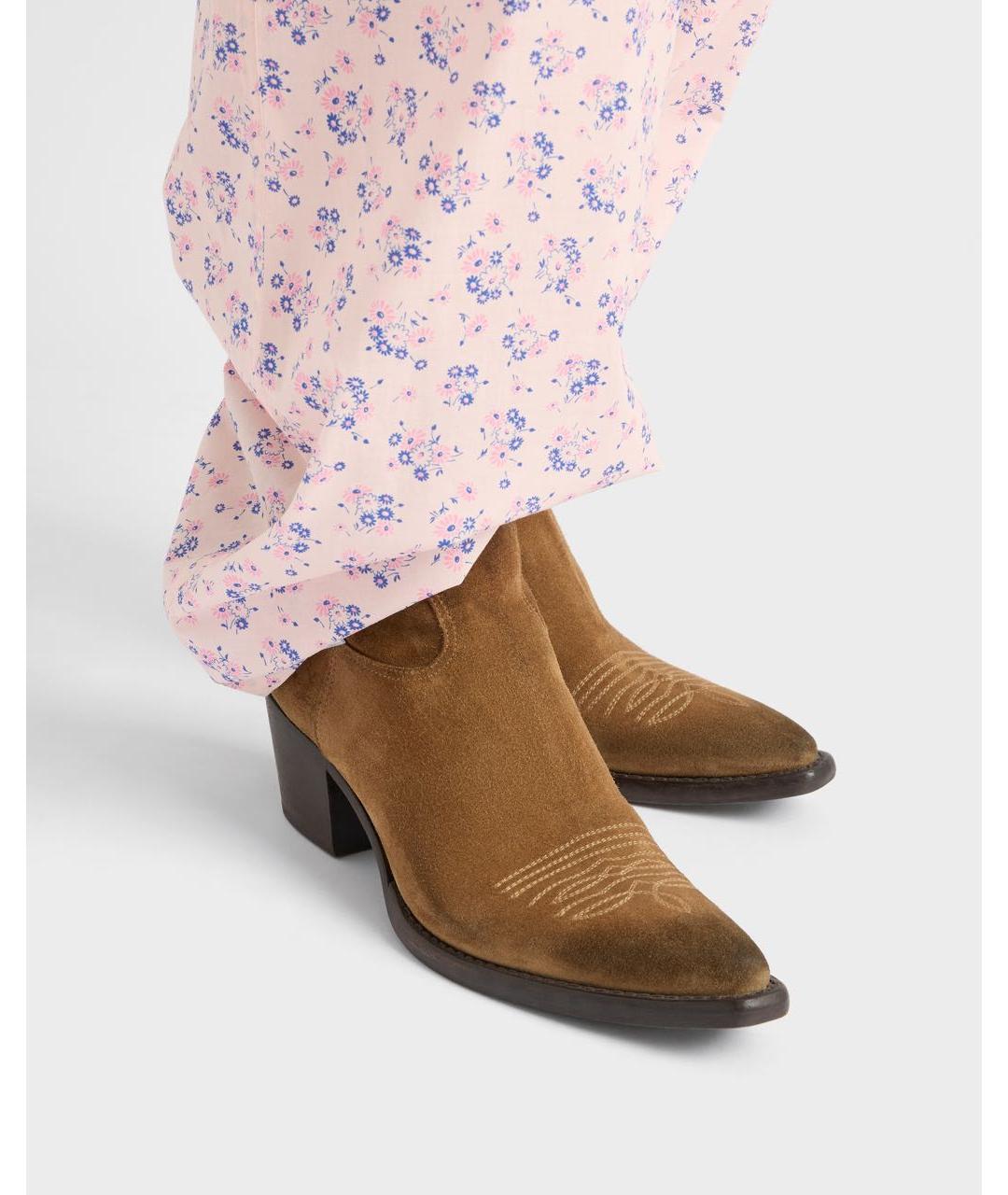 PRADA Коричневые замшевые ботильоны, фото 3