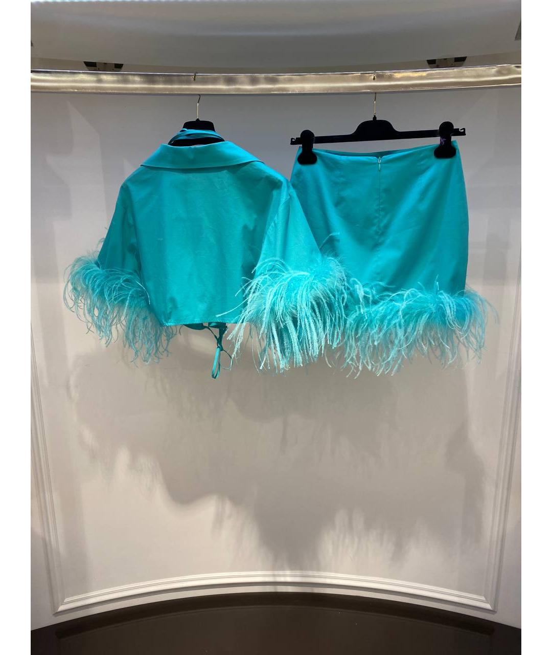 GIUSEPPE DI MORABITO Голубой хлопковый костюм с юбками, фото 2