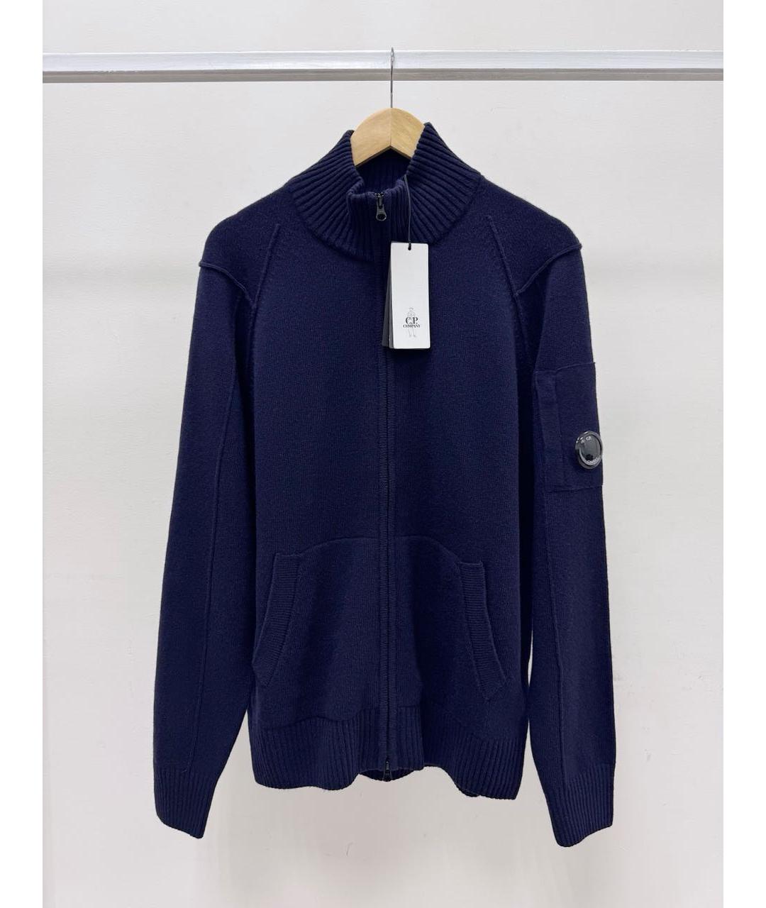 CP COMPANY Темно-синий шерстяной кардиган, фото 5