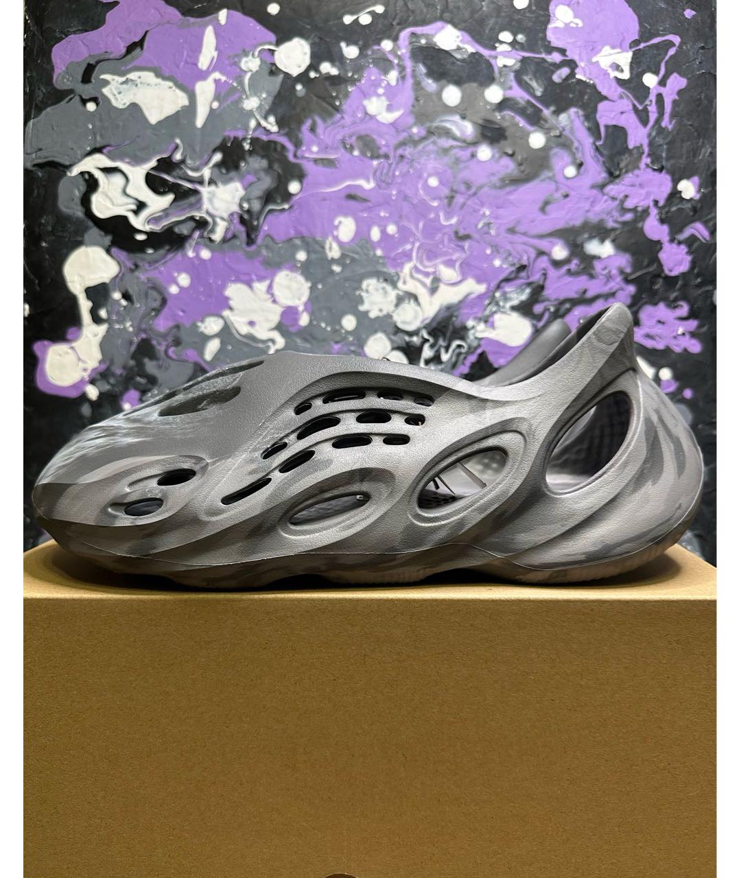 ADIDAS YEEZY Серые резиновые шлепанцы, фото 2