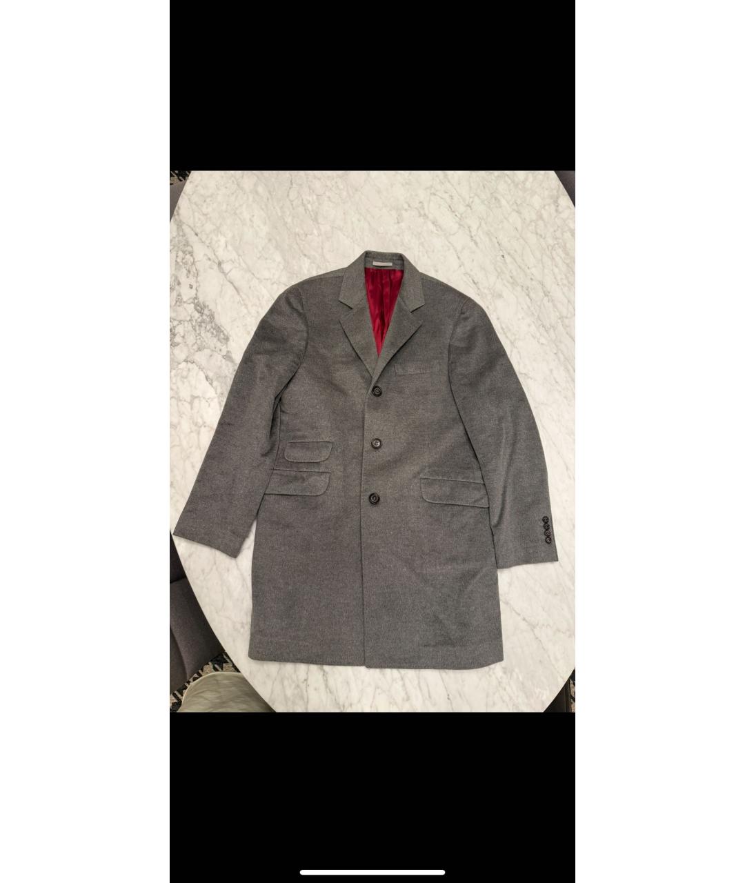 BRUNELLO CUCINELLI Антрацитовое кашемировое пальто, фото 3