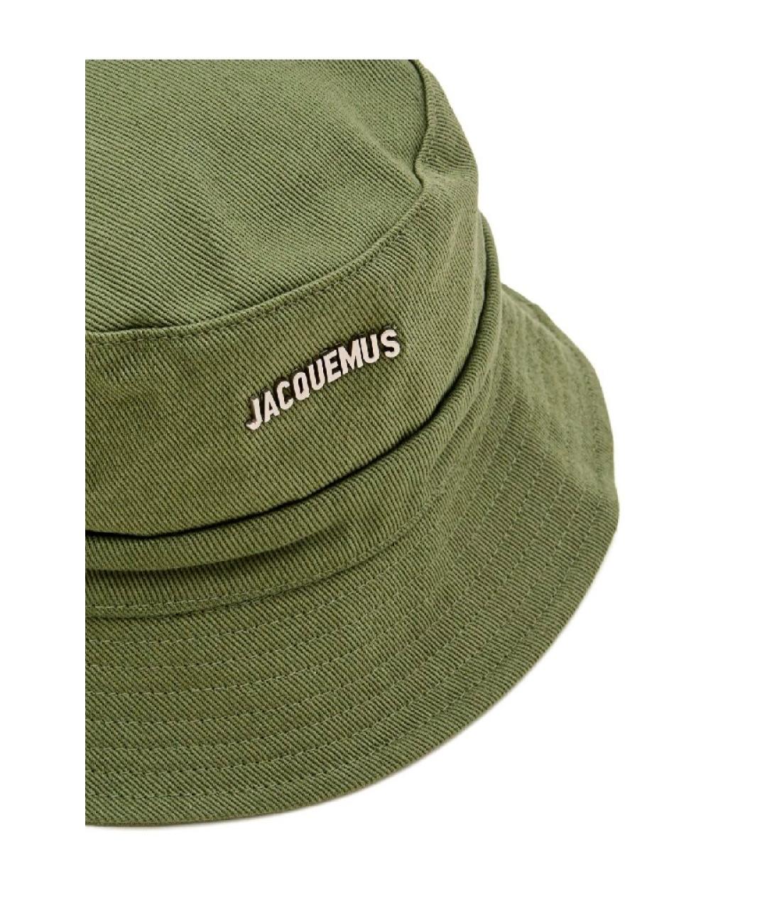 JACQUEMUS Хаки хлопковая панама, фото 3