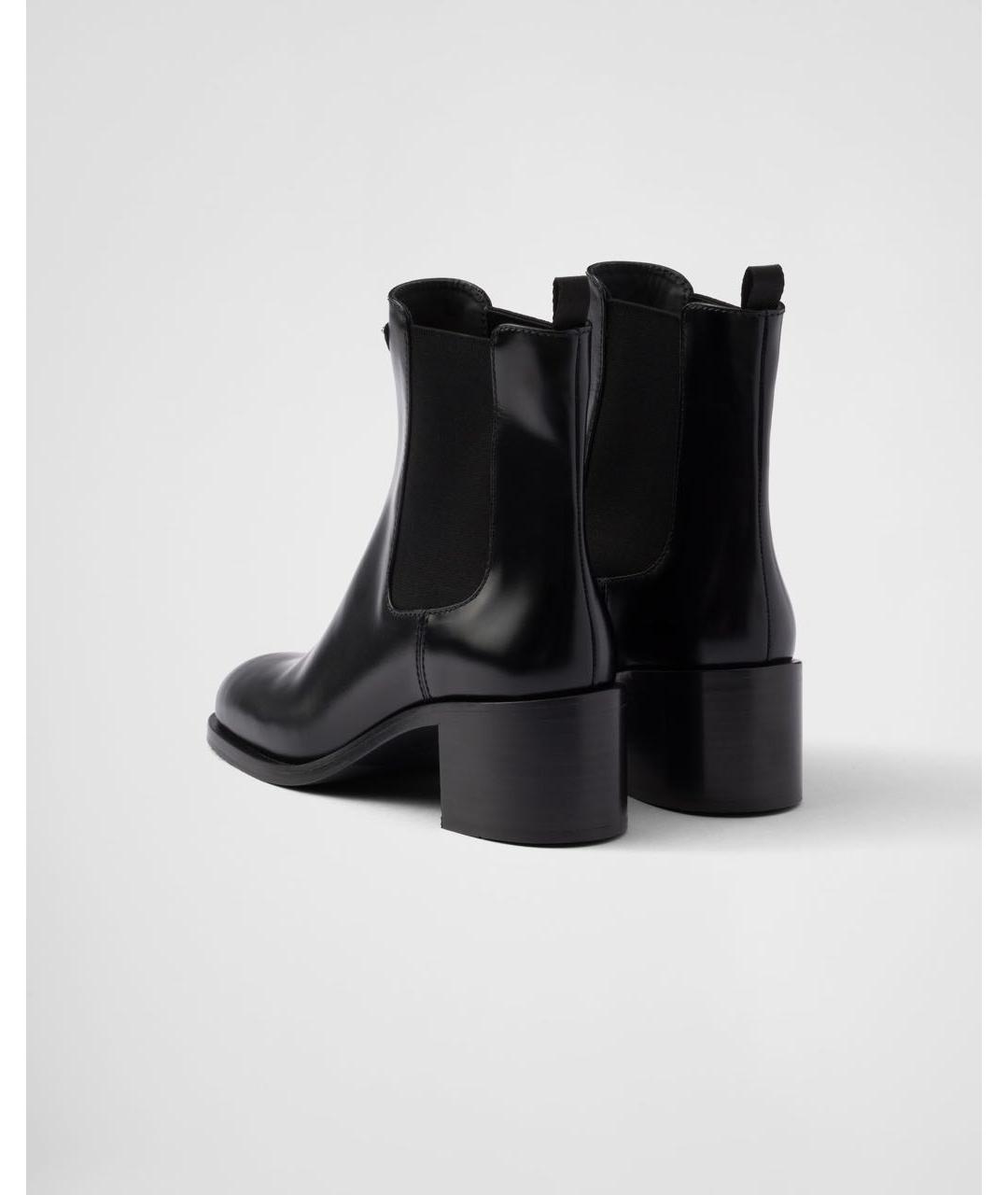 PRADA Черные кожаные ботильоны, фото 5
