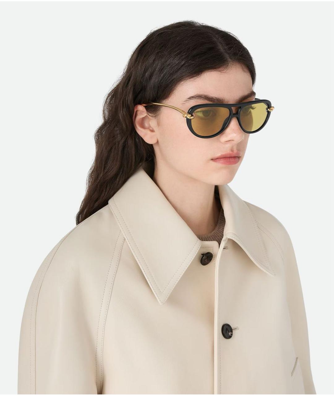 BOTTEGA VENETA Черные солнцезащитные очки, фото 2