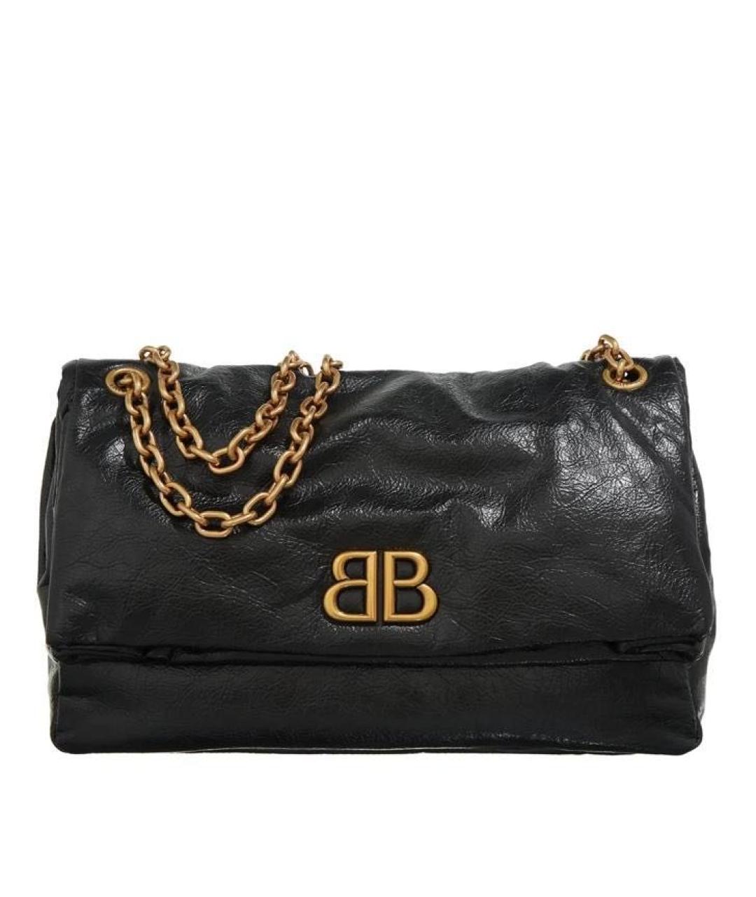 BALENCIAGA Черная кожаная сумка через плечо, фото 6