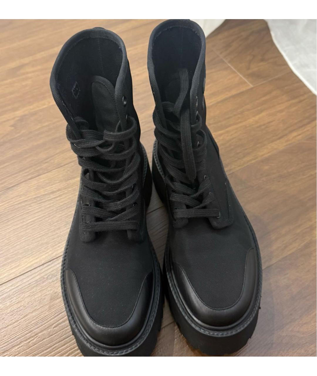 CELINE Черные текстильные ботинки, фото 4