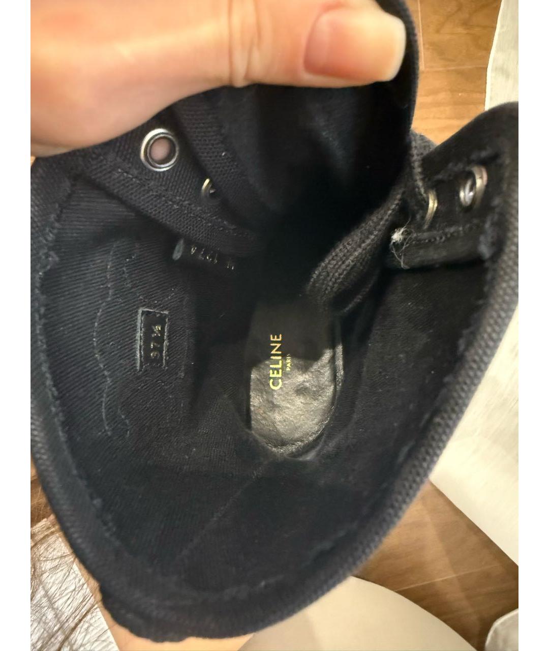 CELINE Черные текстильные ботинки, фото 8