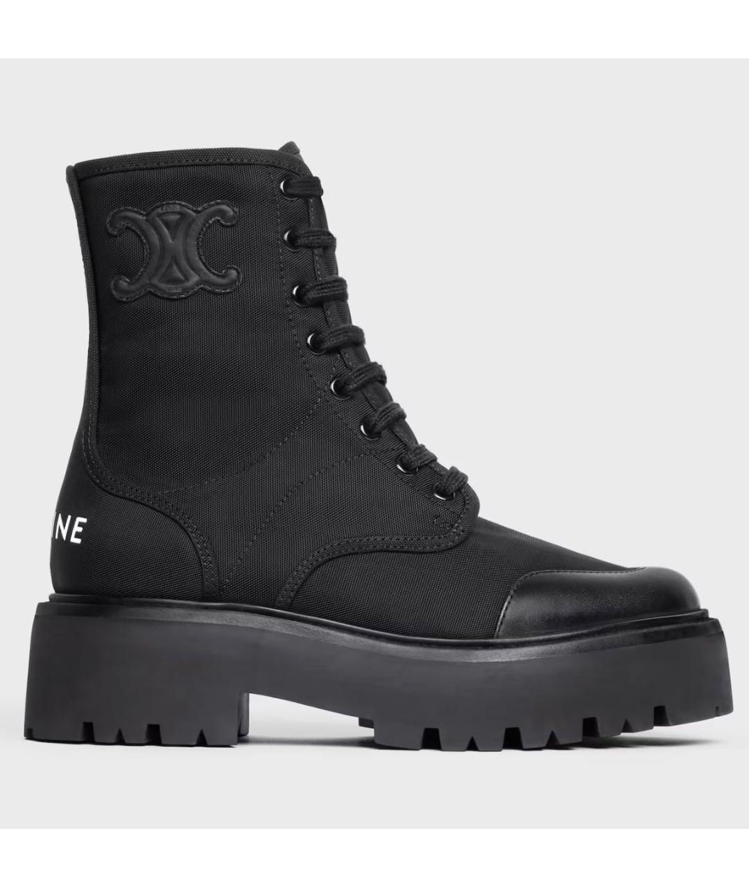 CELINE Черные текстильные ботинки, фото 9